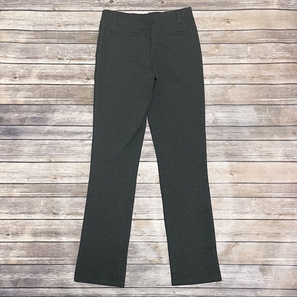 Quince Charcoal Gray Ponte Straight Leg Pull On Leggings Ankle Pants NWOT XS - Picture 5 of 10